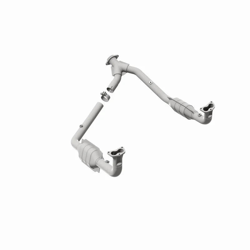 MagnaFlow Conv DF 97 Land Rover Defender 90 4.0L Y-Pipe Assy / 96-99 Discovery 4.0L Y-Pipe Assy - Back View