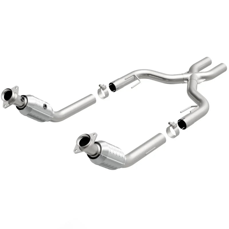 MagnaFlow Conv. DF Tru-X Assy 05 Mustang GT - Side View