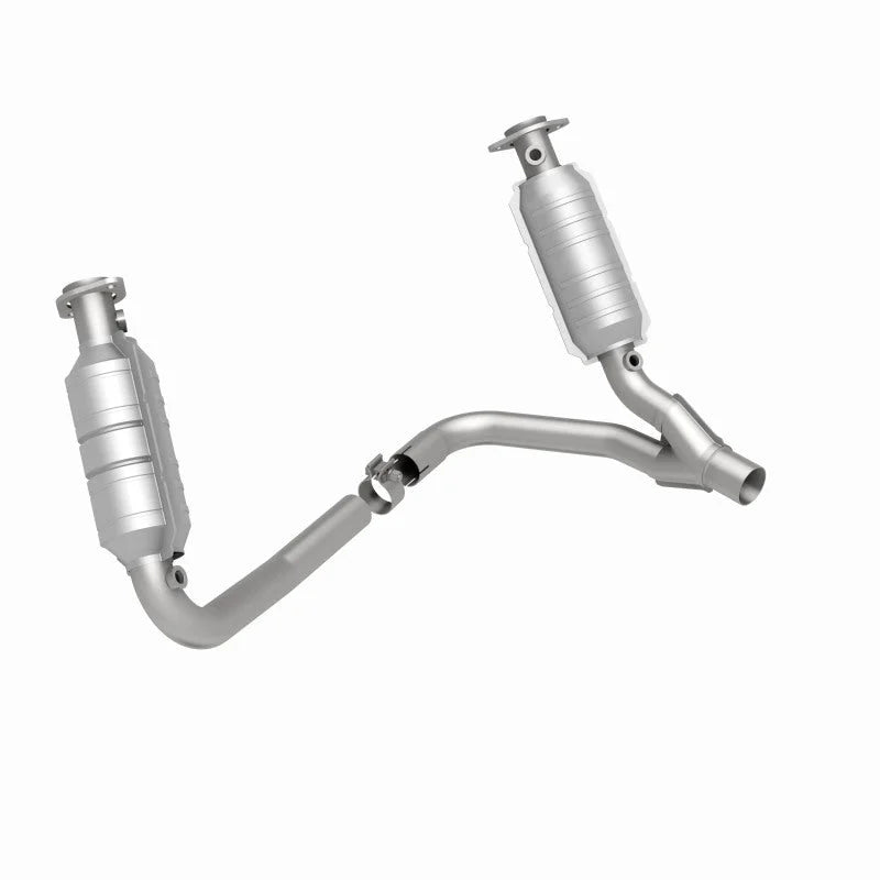 MagnaFlow Conv DF Y-Pipe Assembly fits 2005-2006 Dodge Dakota / Mitsubishi Raider 3.7L - Back View