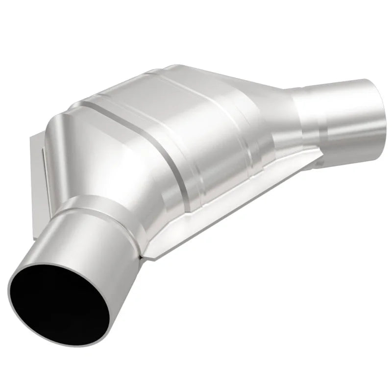 MagnaFlow Conv Univ 2.25 Angled In/Out - Side View