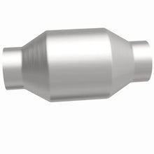 Load image into Gallery viewer, MagnaFlow Conv Univ 2.25in Inlet/Outlet Center/Center Round - Back View