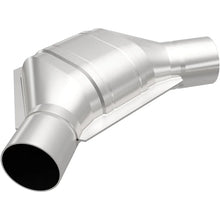 Load image into Gallery viewer, MagnaFlow Conv Univ 2.50inch Angled In/Out FED - Side View