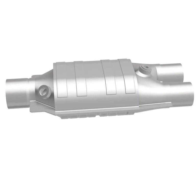 MagnaFlow Conv Univ 2.5inch/2inch single/dual w/ O2 - Side View