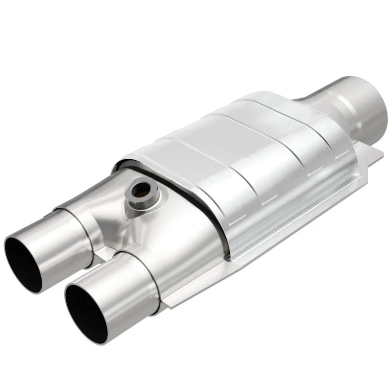 MagnaFlow Conv Univ 3inch/2inch Single/dual w/ O2 - Side View