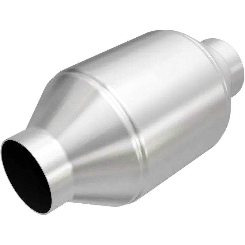 MagnaFlow Conv Univ 5inch Spun Met. 2.5inch C/C - Side View