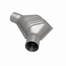 Load image into Gallery viewer, MagnaFlow Conv Universal 2.25 Angled In/Out Front CA - Back View