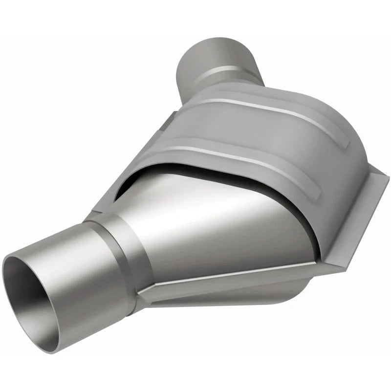 MagnaFlow Conv Universal 2.50 Angled In / Out OEM - Back View