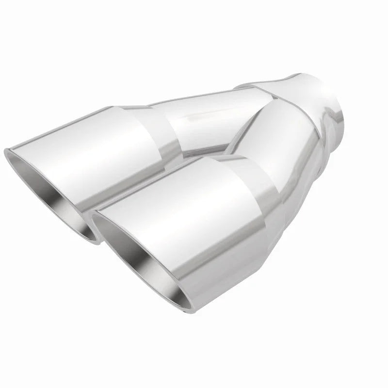 MagnaFlow Double Wall 3in Dual Round Polished Tip 2.25in Inlet - Additional View 7