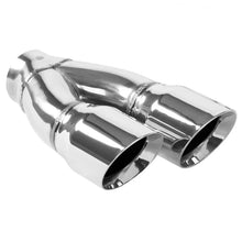Load image into Gallery viewer, MagnaFlow Double Wall 3in Dual Round Polished Tip 2.25in Inlet - Main Product View