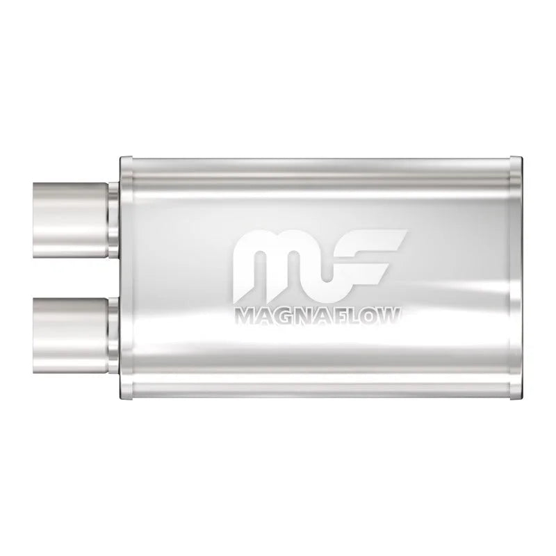 MagnaFlow Muffler Mag SS 14X5X8 2.5 O/O - Side View