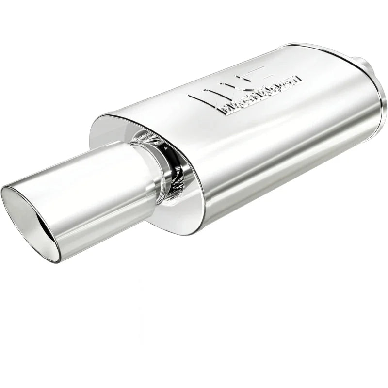 MagnaFlow Muffler W/Tip Mag Rs 14X5X8 2.25/4. - Side View