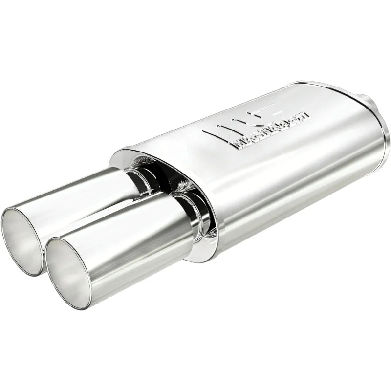 MagnaFlow Muffler W/Tip Mag SS 14X5X8 2.25/3. - Side View