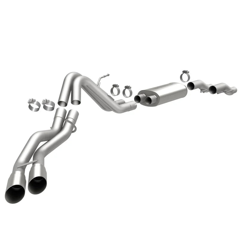 MagnaFlow SS Catback Exhaust Dual Same Side Exit w/ 3.5in SS Tips fits 2011-2014 Ford F-150 3.7L / 5.0L / 6.2L - Main Prod...