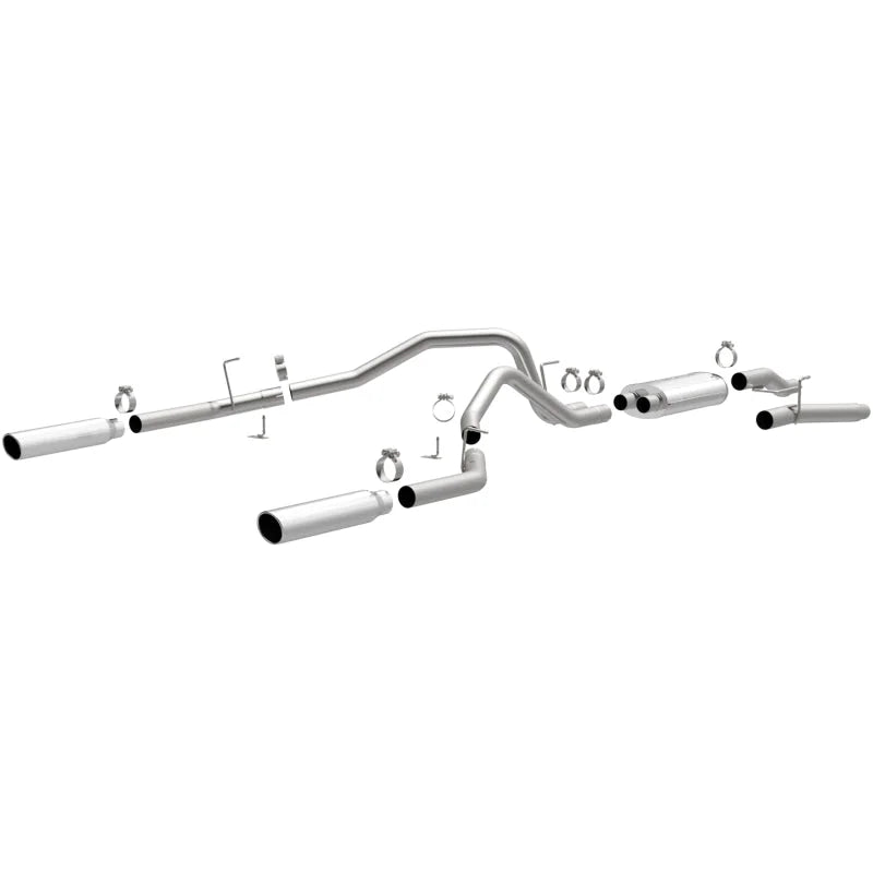 MagnaFlow SYS C/B 09 F-150 EC-CC/SB dual splt - Side View