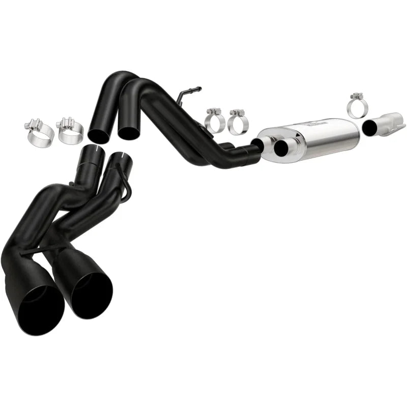 MagnaFlow SYS Cat-Back 10-14 Ford Raptor 6.2L V8 2.5/3in Black Dual Same Side Exit Rear 3.5 Tips - Main Product View