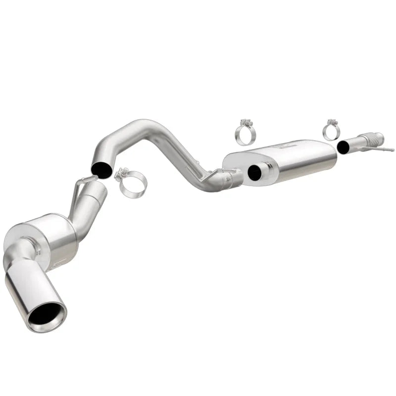 MagnaFlow SYS Cat-Back 2015 Chevrolet Tahoe / GMC Yukon 3in Single Passenger Side Rear Ext. 4in Tip - Side View