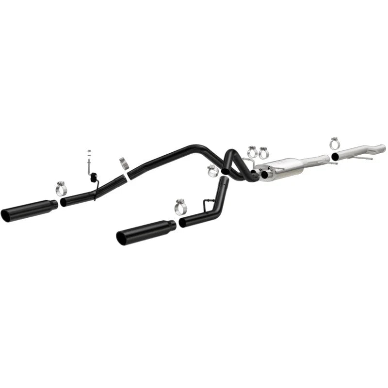 MagnaFlow SYS Cat-Back 3.5in Black Dual Split Rear Tips 10-13 Chevy Silverado / GMC Sierra 5.3L - Main Product View