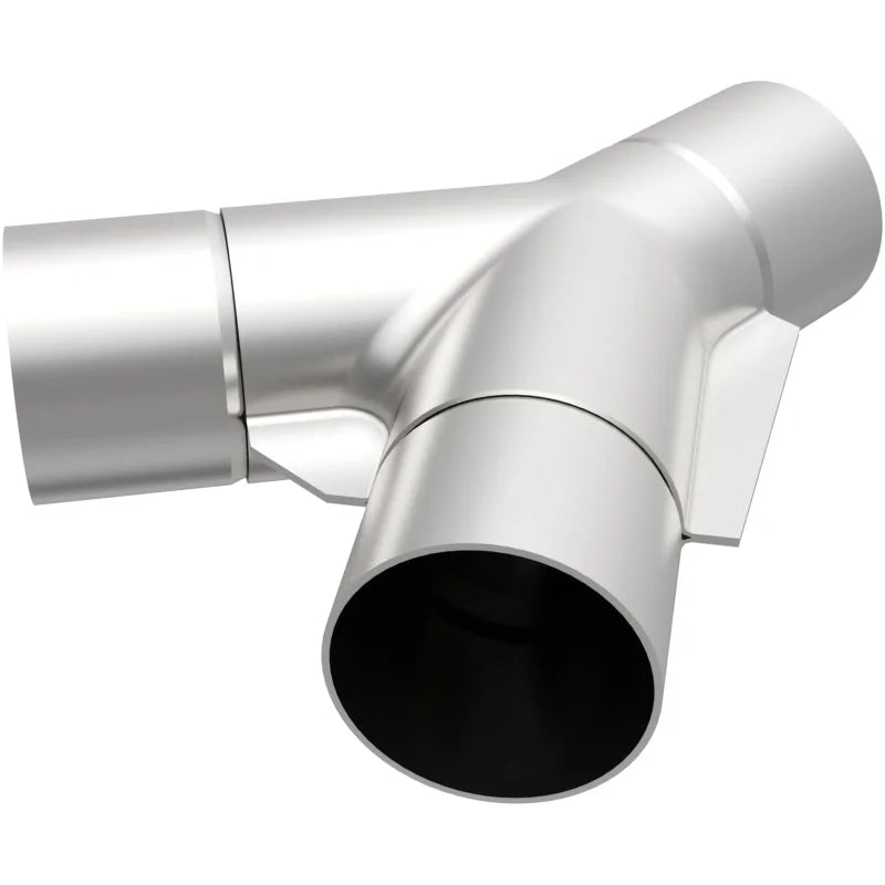 MagnaFlow Smooth Trans Y 2.50inch SS 70 deg. - Side View