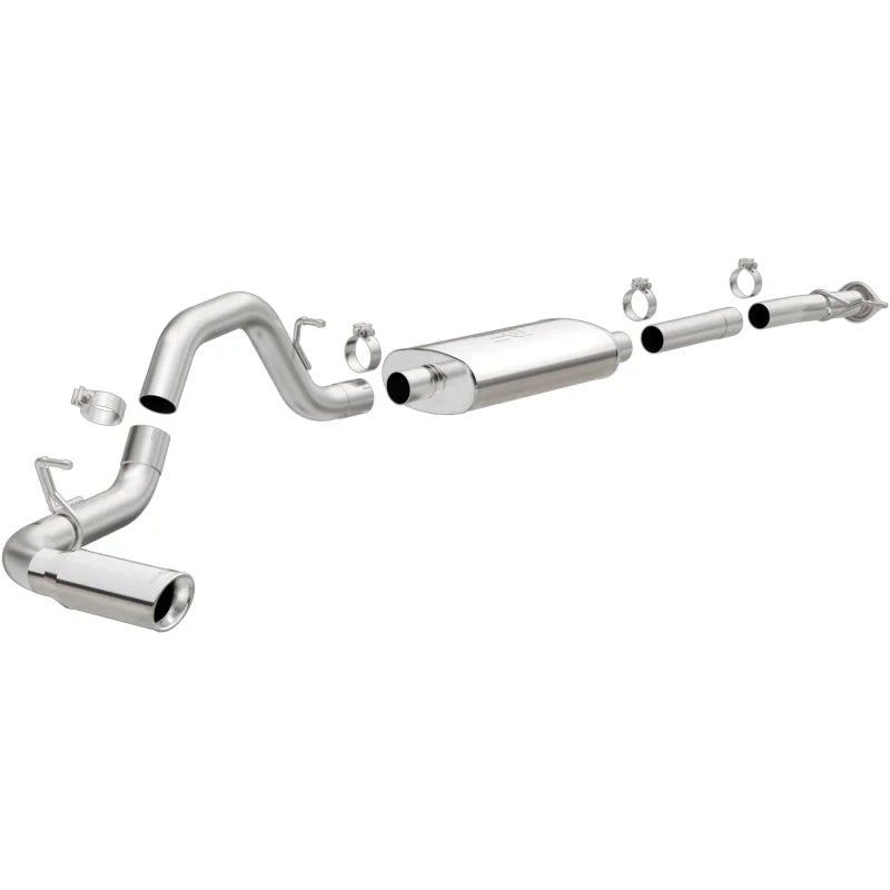 MagnaFlow Stainless Cat-Back Exhaust 2015 Chevy Colorado/GMC Canyon Single Passenger Rear Exit 4in - Side View