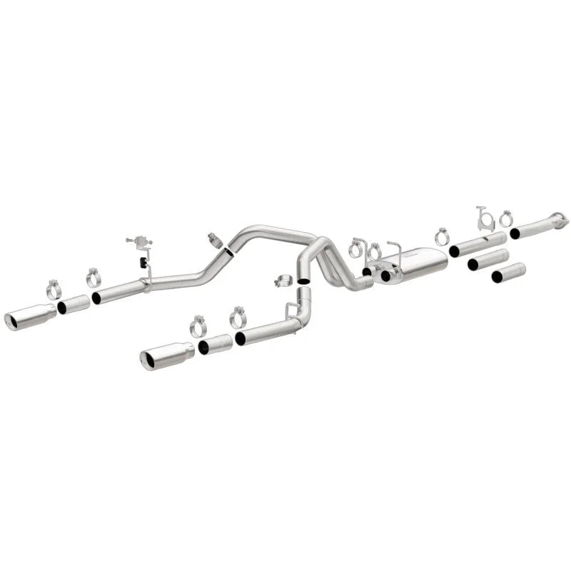 MagnaFlow Stainless Cat-Back Exhaust 2015 Chevy Silverado 2500HD 6.0L Dual Split Rear Exit 4in - Main Product View