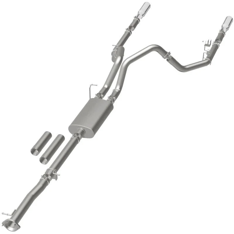 MagnaFlow Stainless Cat-Back Exhaust 2015 Chevy Silverado 2500HD 6.0L Dual Split Rear Exit 4in - Additional View 9