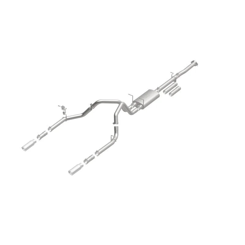 MagnaFlow Stainless Cat-Back Exhaust 2015 Chevy Silverado 2500HD 6.0L Dual Split Rear Exit 4in - Additional View 10