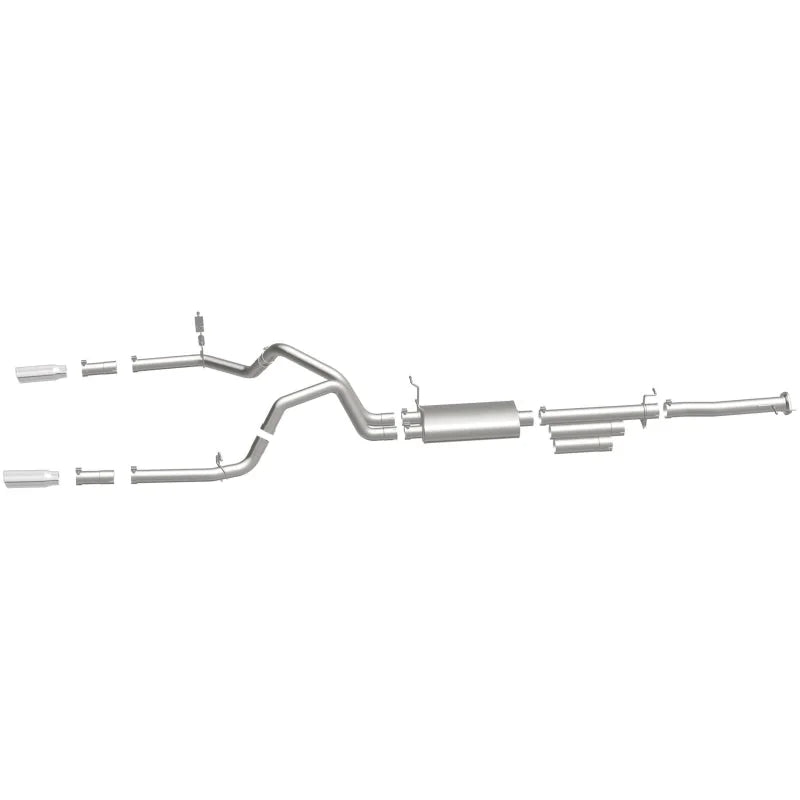 MagnaFlow Stainless Cat-Back Exhaust 2015 Chevy Silverado 2500HD 6.0L Dual Split Rear Exit 4in - Additional View 12