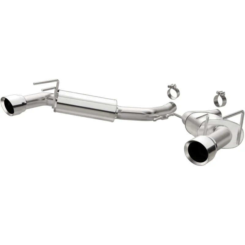 MagnaFlow Street Series Axle Back 14-15 Chevy Camaro 6.2L V8 SS Polished Dual Split Rear Exit - Side View