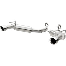 Load image into Gallery viewer, MagnaFlow Street Series Axle Back 14-15 Chevy Camaro 6.2L V8 SS Polished Dual Split Rear Exit - Side View