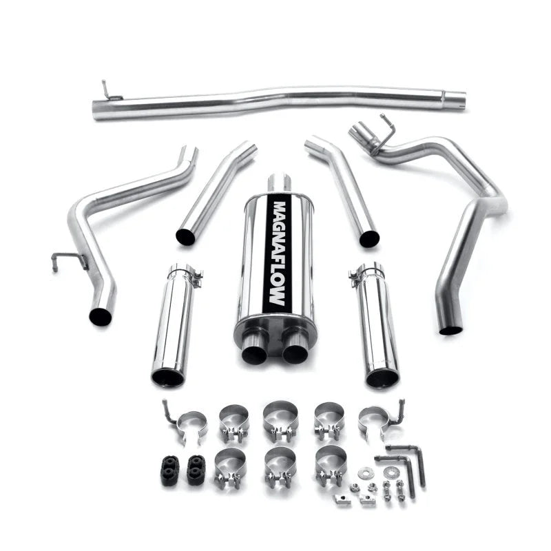 MagnaFlow Sys CB 05- Dakota Dual EC-CC/SB - Side View