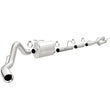 Load image into Gallery viewer, MagnaFlow Sys C/B 11-15 Ford Super Duty F250 6.2L EC CC, SS 3.5in Single Rear Pass Side Ext 5in Tip - Side View