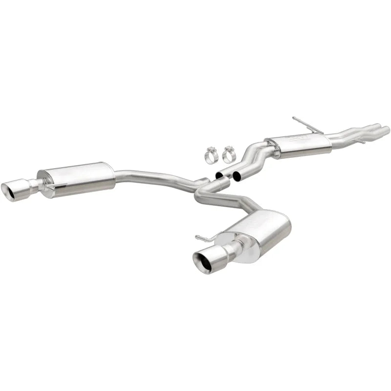 MagnaFlow Sys C/B 12-15 Audi A6 / A7 3.0L V6 SS 2.5in Dual Split Rear Ext 4in Tips - Main Product View