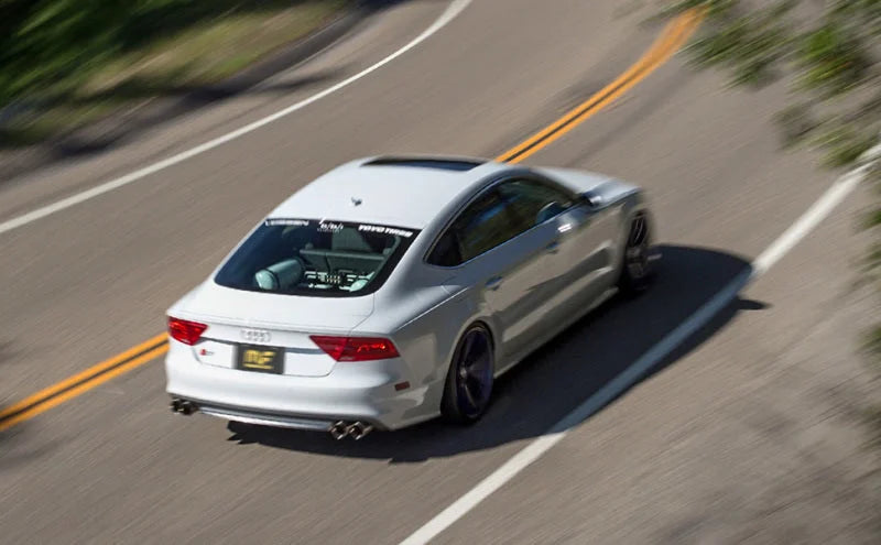 MagnaFlow Sys C/B 15-16 Volkswagen Passat 1.8L SS 3in Single Rear Ext 4in Tip - Installation View
