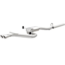 Load image into Gallery viewer, MagnaFlow Sys C/B 2015 Volkswagen Golf 1.8L 2.5in SS Dual Driver Side Exit Polished 3 Tip - Side View