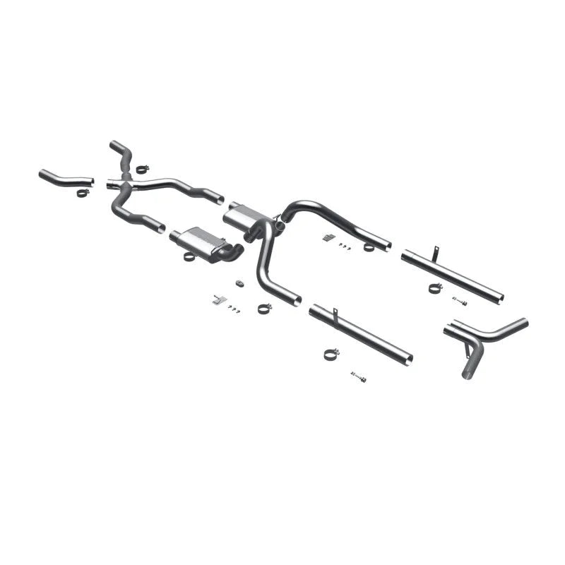 MagnaFlow Sys C/B 55-57 Chevy Bel Air V8 3inch - Side View