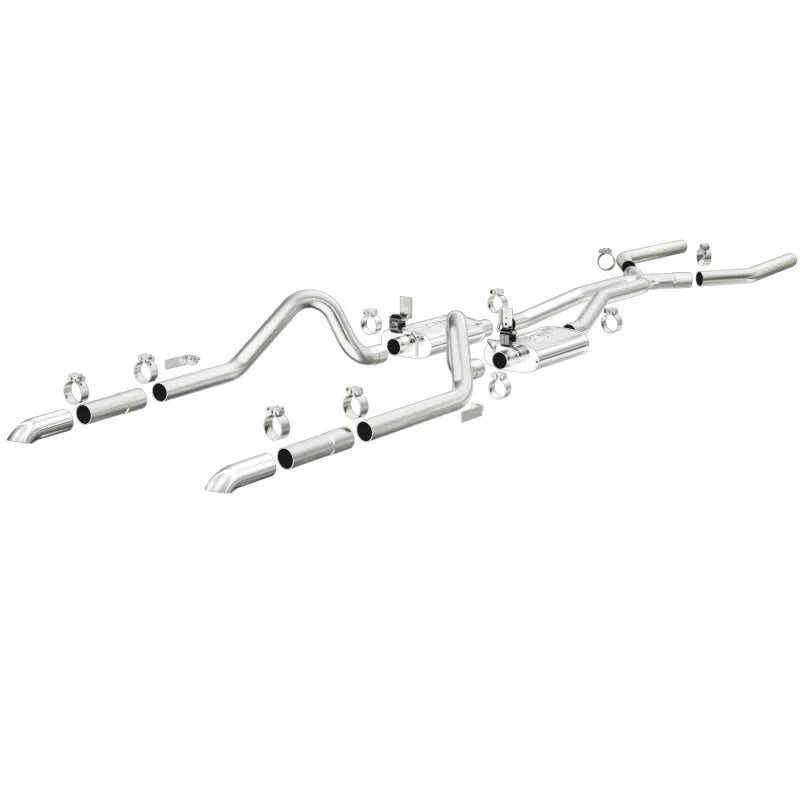 MagnaFlow Sys C/B 64-66 Ford Mustang 2.5inch - Side View