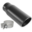 Load image into Gallery viewer, MagnaFlow Tip Black Coated  w/ Clamp Single Wall Round Outlet 4in Diameter 3in Inlet 12in Length - Main Product View