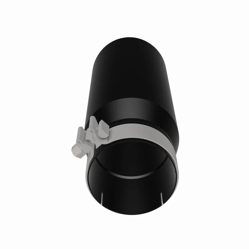 MagnaFlow Tip Stainless Black Coated Single Double Round Single Outlet 5in Dia 4in Inlet 13in L - Additional View 5