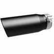 Load image into Gallery viewer, MagnaFlow Tip Stainless Black Coated Single Double Round Single Outlet 5in Dia 4in Inlet 13in L - Additional View 9