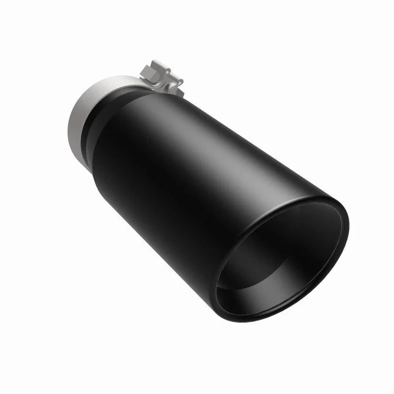 MagnaFlow Tip Stainless Black Coated Single Double Round Single Outlet 5in Dia 4in Inlet 13in L - Additional View 10