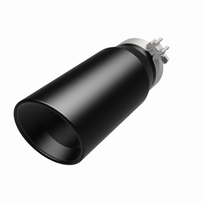 MagnaFlow Tip Stainless Black Coated Single Double Round Single Outlet 5in Dia 4in Inlet 13in L - Additional View 12