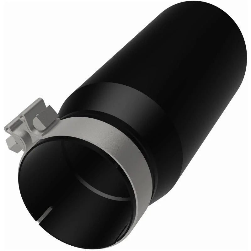 MagnaFlow Tip Stainless Black Coated Single Double Round Single Outlet 5in Dia 4in Inlet 13in L - Additional View 14