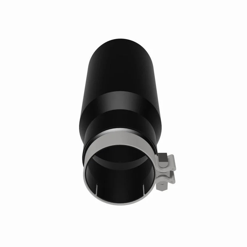 MagnaFlow Tip Stainless Black Coated Single Wall Round Single Outlet 5in Dia 3.5in Inlet 14.5in L - Additional View 6