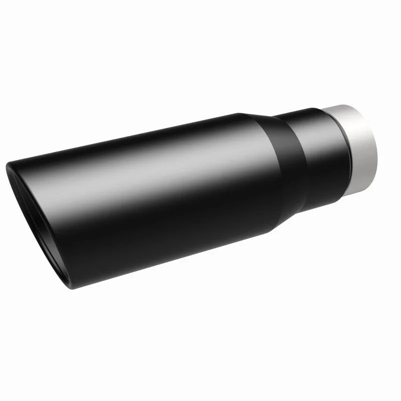 MagnaFlow Tip Stainless Black Coated Single Wall Round Single Outlet 5in Dia 3.5in Inlet 14.5in L - Additional View 8