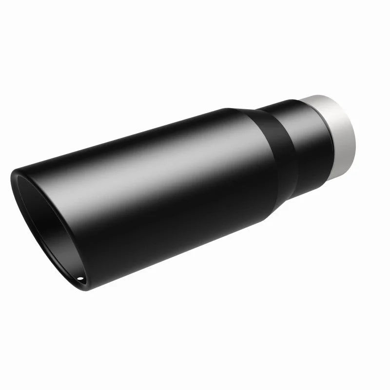 MagnaFlow Tip Stainless Black Coated Single Wall Round Single Outlet 5in Dia 3.5in Inlet 14.5in L - Additional View 10