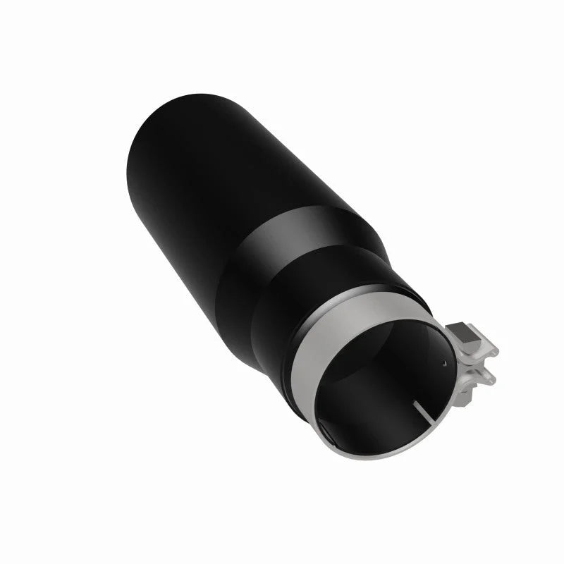 MagnaFlow Tip Stainless Black Coated Single Wall Round Single Outlet 5in Dia 3.5in Inlet 14.5in L - Additional View 13