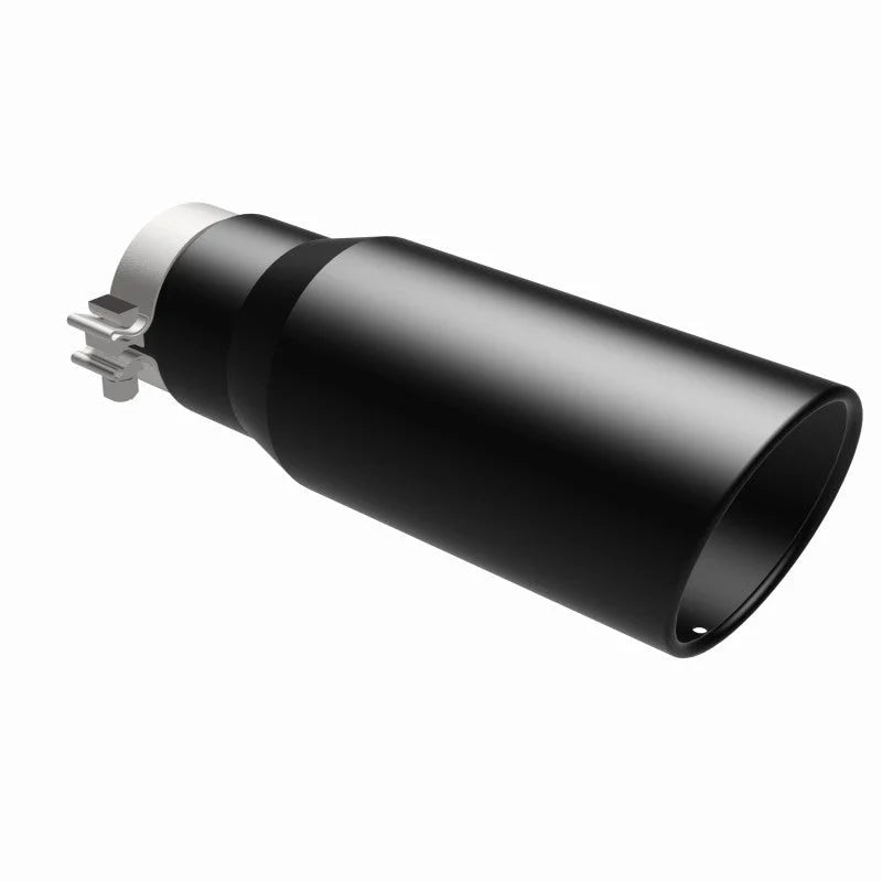 MagnaFlow Tip Stainless Black Coated Single Wall Round Single Outlet 5in Dia 3.5in Inlet 14.5in L - Additional View 14