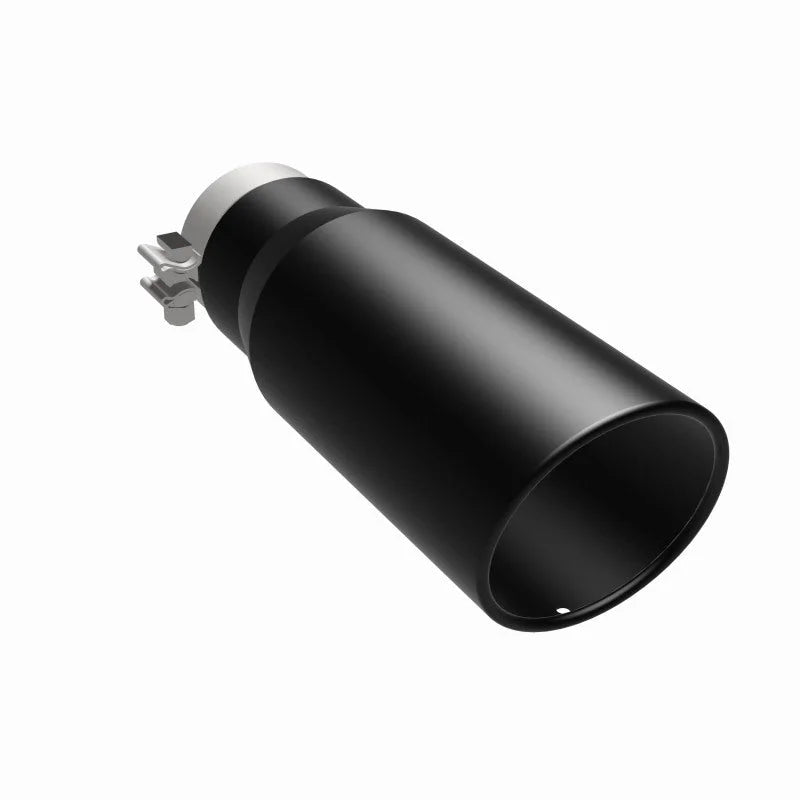 MagnaFlow Tip Stainless Black Coated Single Wall Round Single Outlet 5in Dia 3.5in Inlet 14.5in L - Additional View 15