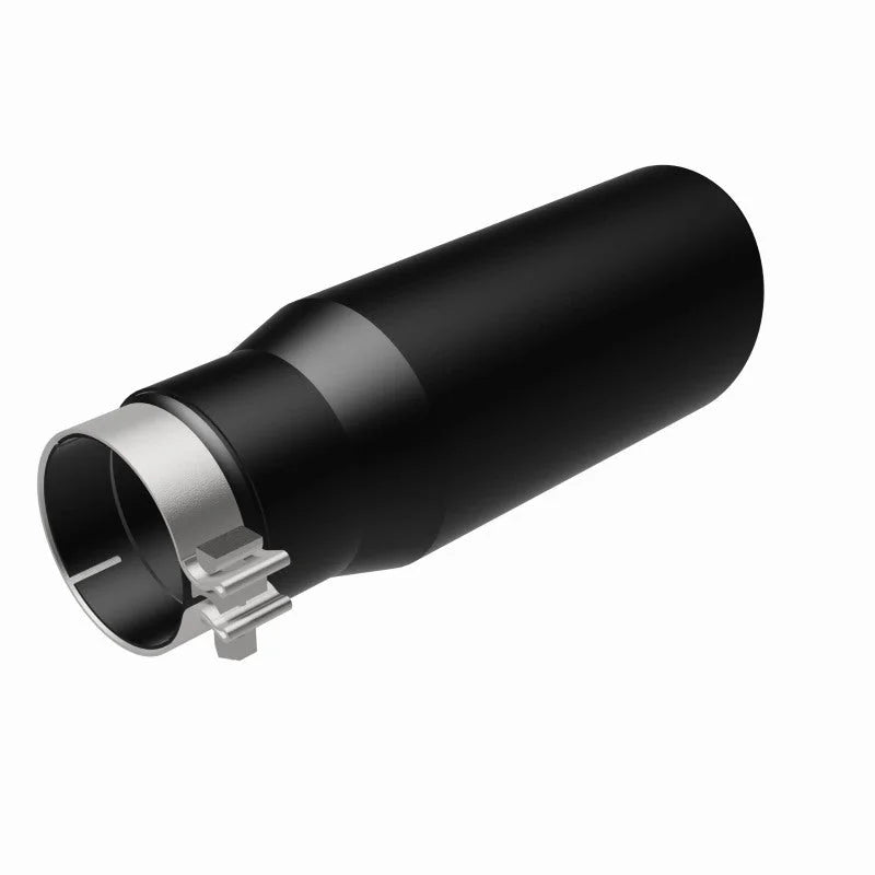 MagnaFlow Tip Stainless Black Coated Single Wall Round Single Outlet 5in Dia 3.5in Inlet 14.5in L - Additional View 16