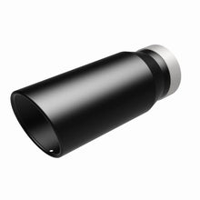 Load image into Gallery viewer, MagnaFlow Tip Stainless Black Coated Single Wall Round Single Outlet 5in Dia 4in Inlet 13in L - Back View
